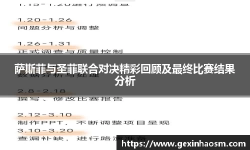 萨斯菲与圣菲联合对决精彩回顾及最终比赛结果分析